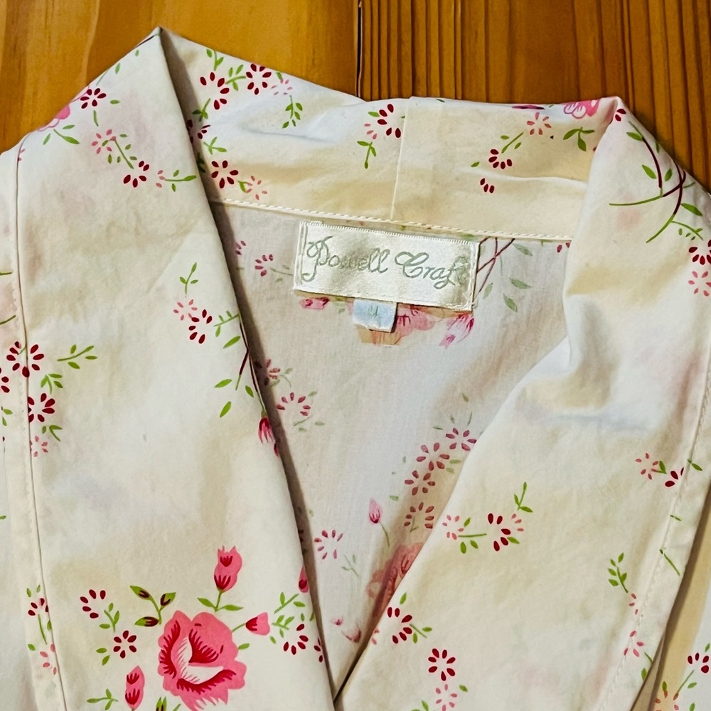 Floral Print Robe with Pink Roses - Picture 6 of 6